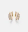 Anita Ko 3 Row 18kt Gold Hoop Earrings With Diamonds In Gold