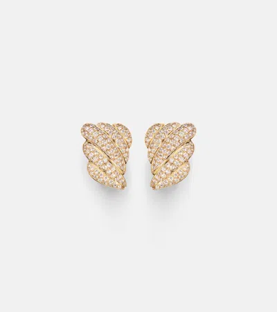 Anita Ko Croissant 18kt Gold Earrings With Diamonds