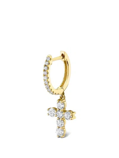 Anita Ko Cross Huggie Diamond Earring In Gold