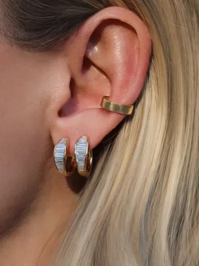 Anita Ko Diamond-baguette Earrings In Gold