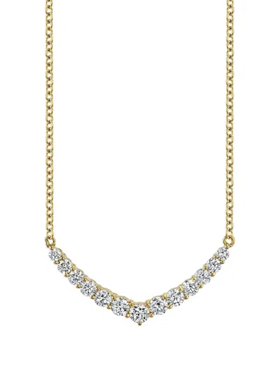 Anita Ko Diamond Curved Necklace In Gold