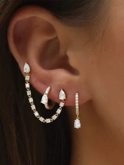 Anita Ko Diamond Double Loop Earring In Multi