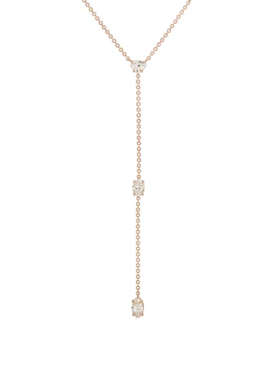 Anita Ko Diamond Heart And Oval Lariat Necklace In Gold