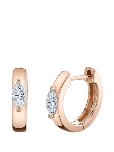 Anita Ko Diamond-embellished Huggie Earrings In Pink