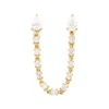 Anita Ko Double Pear Loop Earring In Yellow Gold,white Diamonds