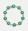 Anita Ko Flora 18kt Yellow Gold Bracelet With Emeralds And Diamonds In Gold
