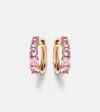 Anita Ko Graduated 18kt Rose Gold Huggie Earrings With Sapphires In Brown