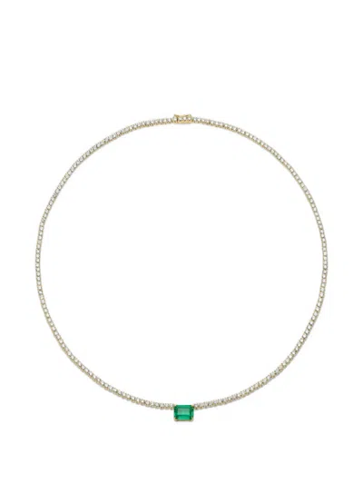 Anita Ko Hepburn Emerald And Diamond Choker Necklace In Neutral