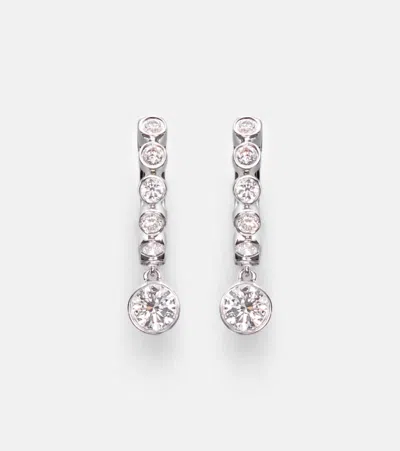 Anita Ko Melrose 18kt White Gold Huggie Earrings With Diamonds In Metallic