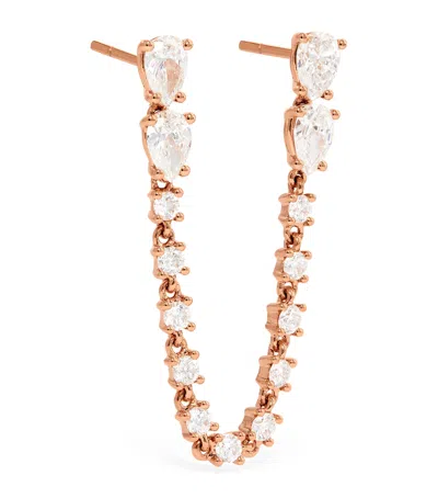 Anita Ko Rose Gold And Diamond Daphne Double-piercing Single Earring