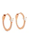 Anita Ko Rose Gold And Diamond Heart Earrings In Rose Gold