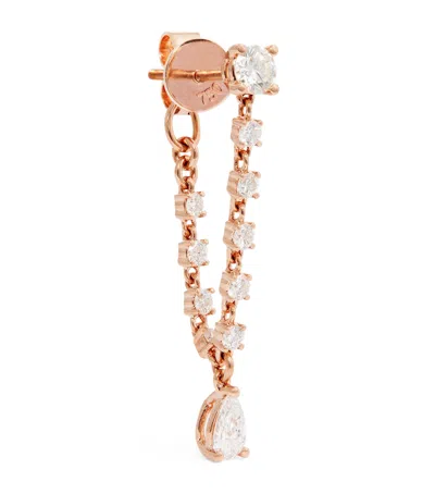 Anita Ko Rose Gold And Diamond Olivia Loop Earring