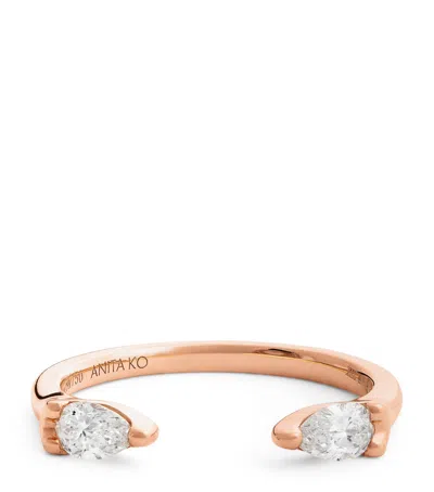 Anita Ko Rose Gold And Diamond Orbit Ring
