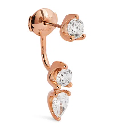 Anita Ko Rose Gold And Diamond Orbit Single Earring