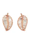 Anita Ko Rose Gold And Diamond Palm Leaf Stud Earrings In Rose Gold