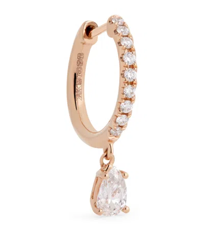 Anita Ko Rose Gold And Diamond Single Huggie Earring