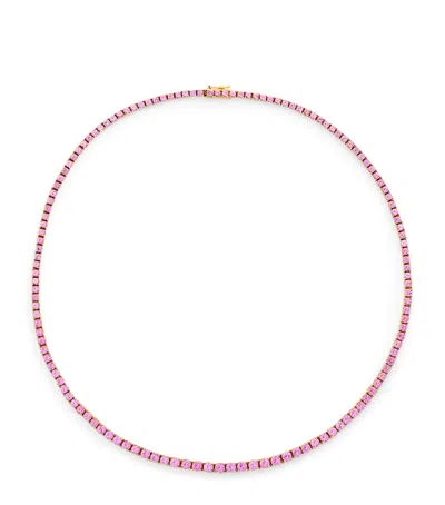 Anita Ko Rose Gold And Pink Sapphire Hepburn Necklace