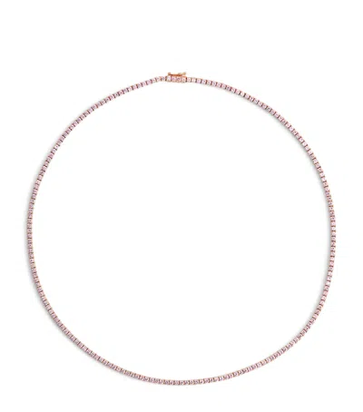 Anita Ko Rose Gold And Pink Sapphire Hepburn Necklace