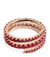 Anita Ko Rose Gold And Ruby Coil Ring In Rose Gold