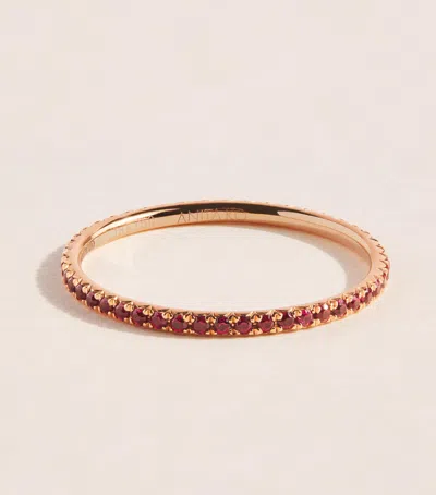 Anita Ko Rose Gold And Ruby Eternity Ring