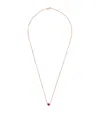 Anita Ko Rose Gold And Ruby Heart Necklace In Rose Gold