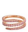 Anita Ko Rose Gold And Sapphire Coil Ring In Gold