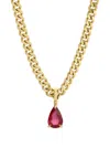 Anita Ko Ruby Curb Chain Necklace In Pattern