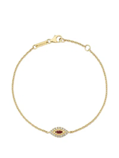 Anita Ko Ruby Evil Eye Diamond Bracelet In Metallic
