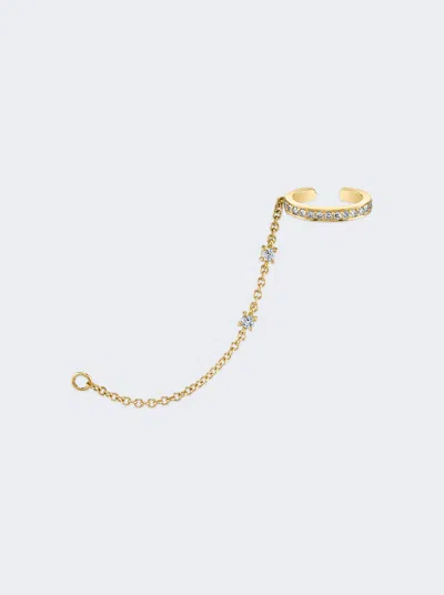 Anita Ko Single Row Diamond Ear Cuff Diamond Chain In Yellow Gold
