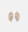 Anita Ko Small 18kt Gold Earrings With Diamonds In Burgundy