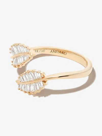 Anita Ko Small Palm Leaf Ring In Gold