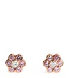 Anita Ko Small Rose Gold, Diamond And Sapphire Flora Stud Earrings In Gold