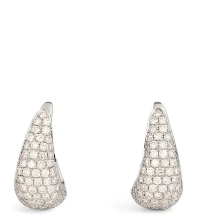 Anita Ko Small White Gold And Diamond Claw Earrings