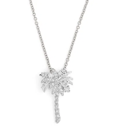 Anita Ko Small White Gold And Diamond Palm Tree Pendant Necklace
