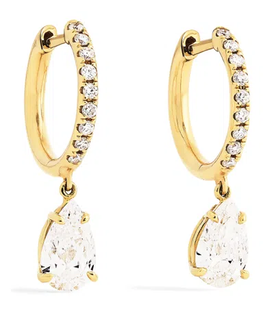 Anita Ko Small Yellow Gold And Diamond Huggie Earrings