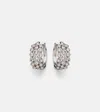 Anita Ko Three Row 18kt White Gold Huggie Earrings With Diamonds In Neutral