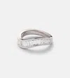 Anita Ko Wave 18kt White Gold Ring With Diamonds In Silver