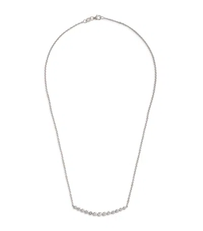 Anita Ko White Gold And Diamond Crescent Necklace