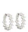 Anita Ko White Gold And Diamond Triangle Hoop Earrings In White