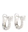 Anita Ko White Gold And Pavé Diamond Huggie Earrings In White