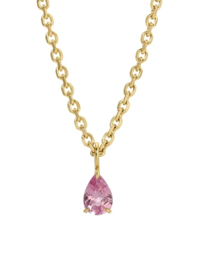Anita Ko Women's 18k Yellow Gold & Pink Sapphire Pendant Necklace