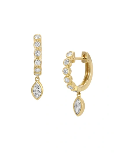 Anita Ko Women's Melrose 18k Yellow Gold & 0.71 Tcw Diamond Huggie Earrings