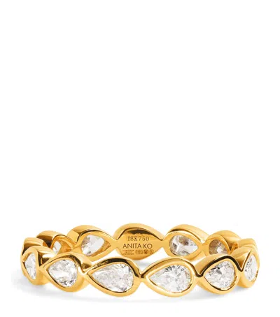 Anita Ko Yellow Gold And Diamond Bezeled Ring