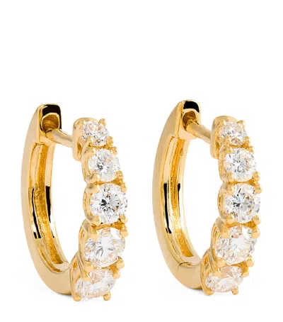 Anita Ko Yellow Gold And Diamond Hoop Earrings