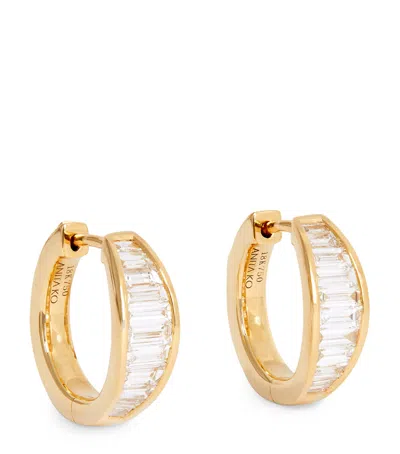 Anita Ko Yellow Gold And Diamond Huggie Earrings