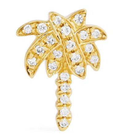 Anita Ko Yellow Gold And Diamond Palm Tree Single Earring