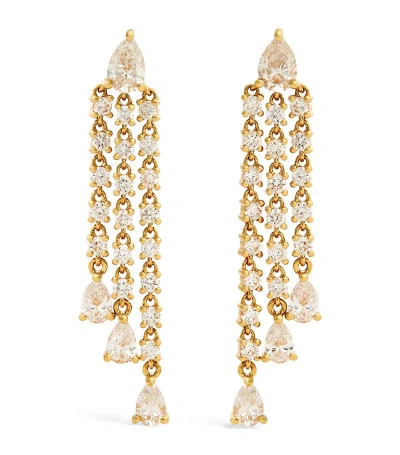 Anita Ko Yellow Gold And Diamond Pear Fringe Drop Earrings