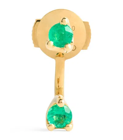 Anita Ko Yellow Gold And Emerald Orbit Single Earring