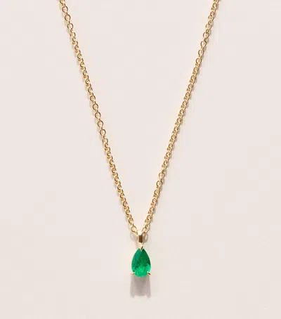 Anita Ko Yellow Gold And Emerald Pendant Necklace