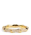 Anita Ko Yellow Gold And Pavé Diamond Bamboo Ring In Multi